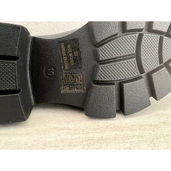 JEFFREY CAMPBELL Women Sz 10 Hydra Platform Chelsea Rain Boots Black Rubber - Picture 8 of 9